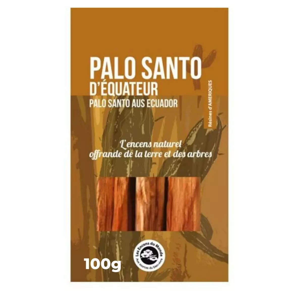 Les Encens du monde Bâtonnets de bois Palo Santo à brûler 100 g