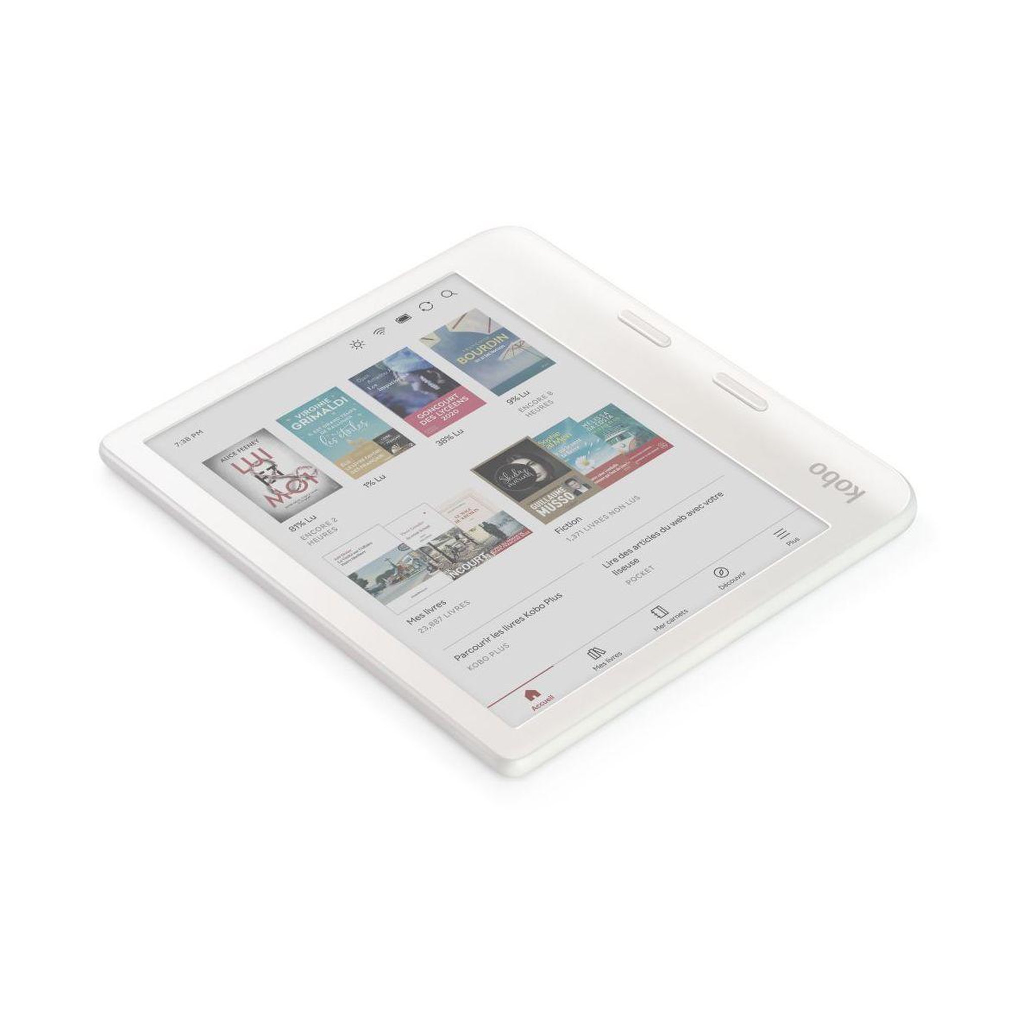 Voir la diapositive 5 : kobo Liseuse eBook Libra Colour Blanche