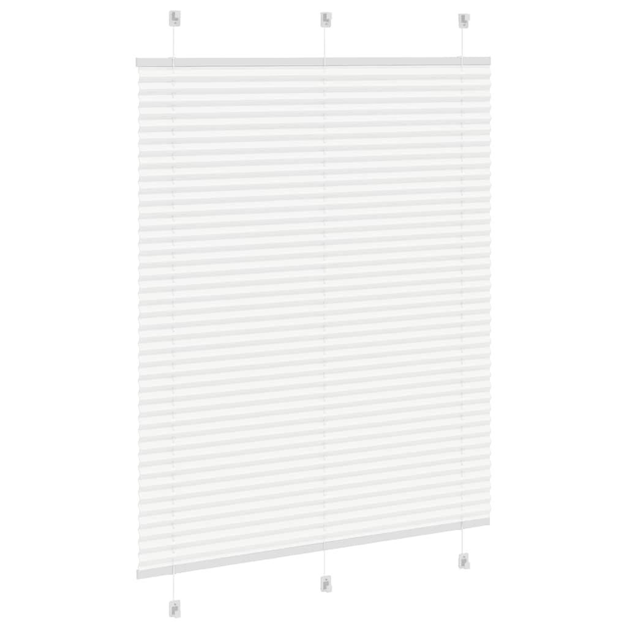 Voir la diapositive 4 : VIDAXL Store plisse blanc 105x100cm largeur du tissu 104,4cm polyester