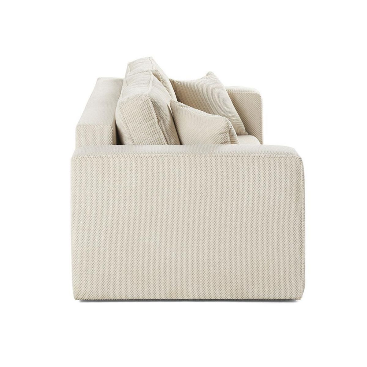 BEST MOBILIER Topaze - canapé droit 2 places - en velours texturé