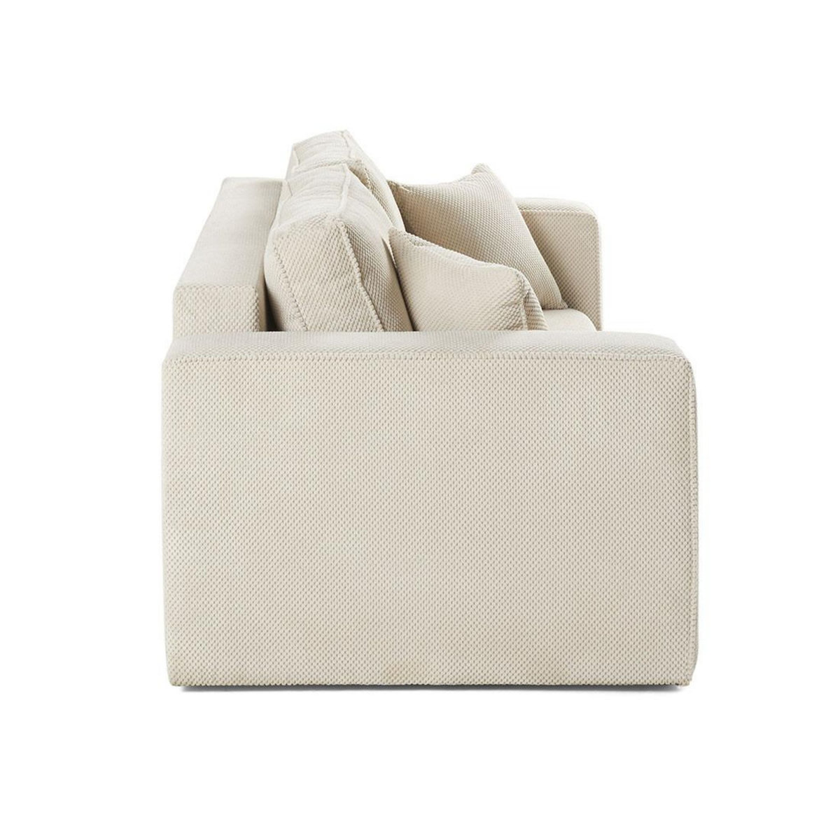 BEST MOBILIER Topaze - canapé droit 2 places - en velours texturé