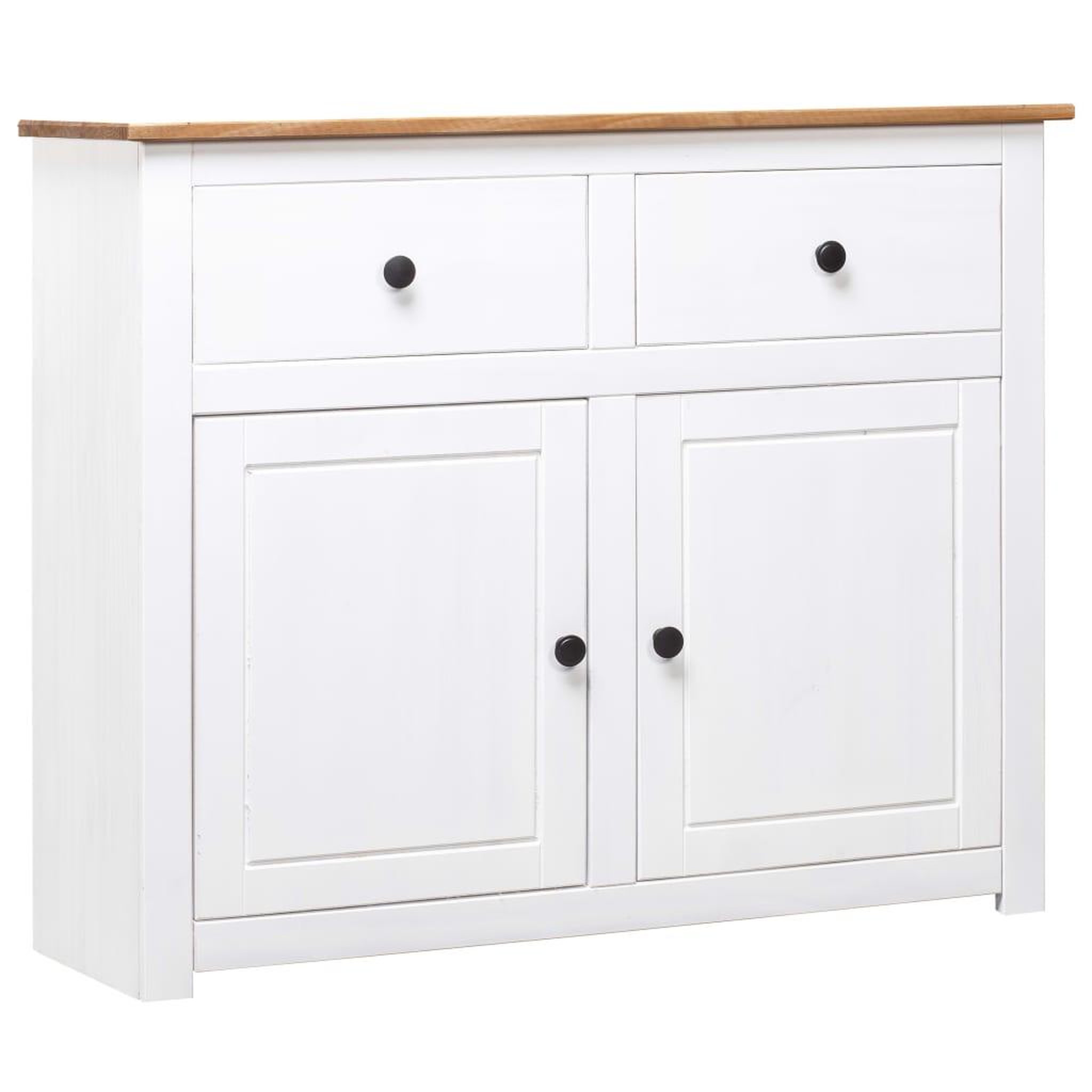 Voir la diapositive 1 : VIDAXL Buffet Blanc 93x40x80 cm Pin Gamme Panama