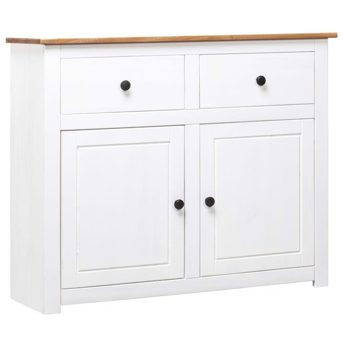 VIDAXL Buffet Blanc 93x40x80 cm Pin Gamme Panama