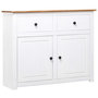 Voir la diapositive 1 : VIDAXL Buffet Blanc 93x40x80 cm Pin Gamme Panama