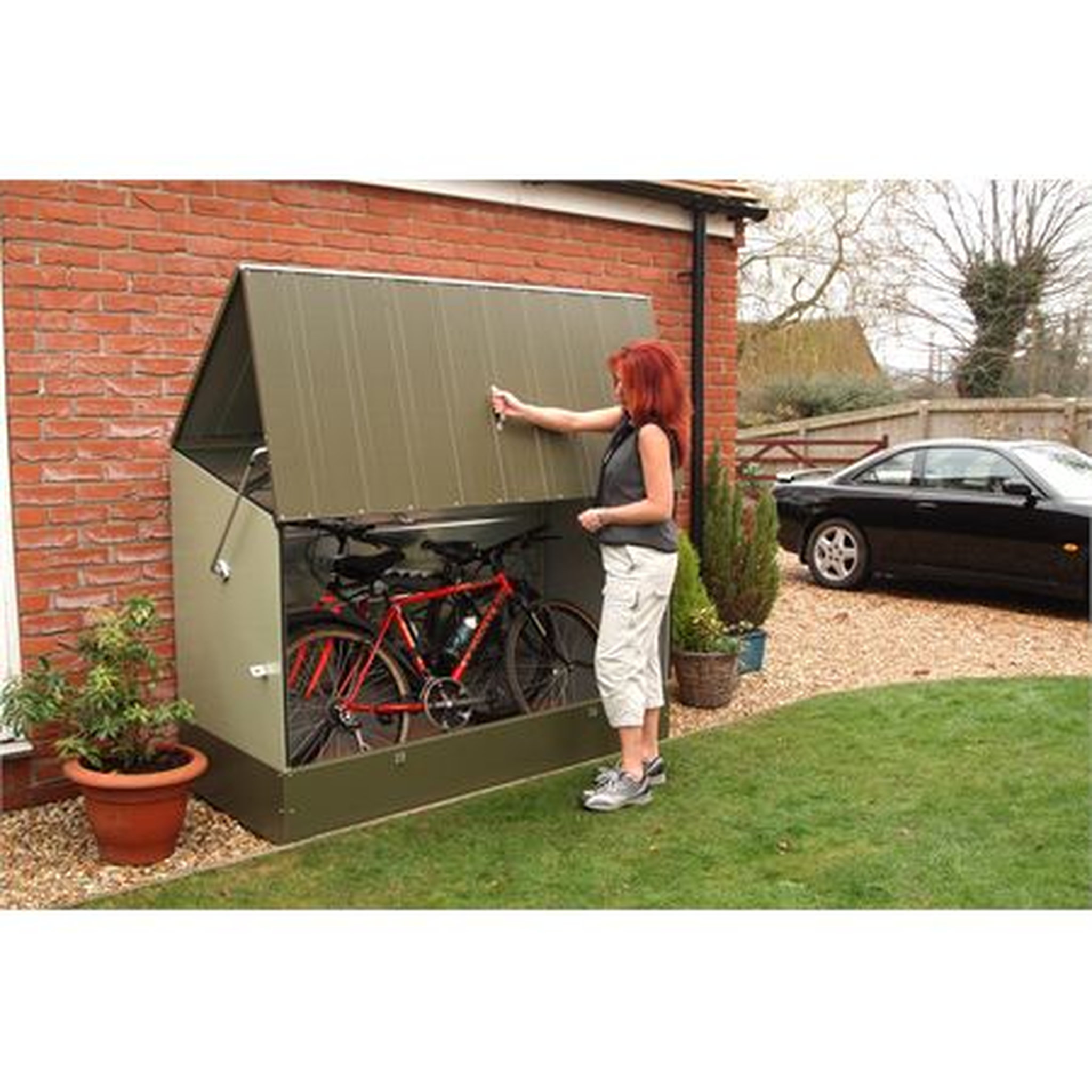 Voir la diapositive 3 : TRIMETALS Abri à vélo métal 1.64m²