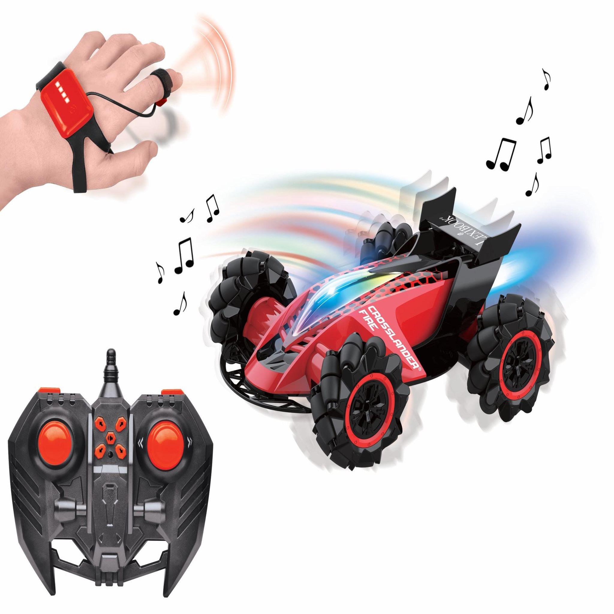 Voir la diapositive 2 : Lexibook Crosslander Fire – Voiture télécommandée tout-terrain rechargeable