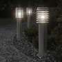 Voir la diapositive 1 : VIDAXL Lampadaire d'exterieur et sortie argente 60 cm acier inoxydable