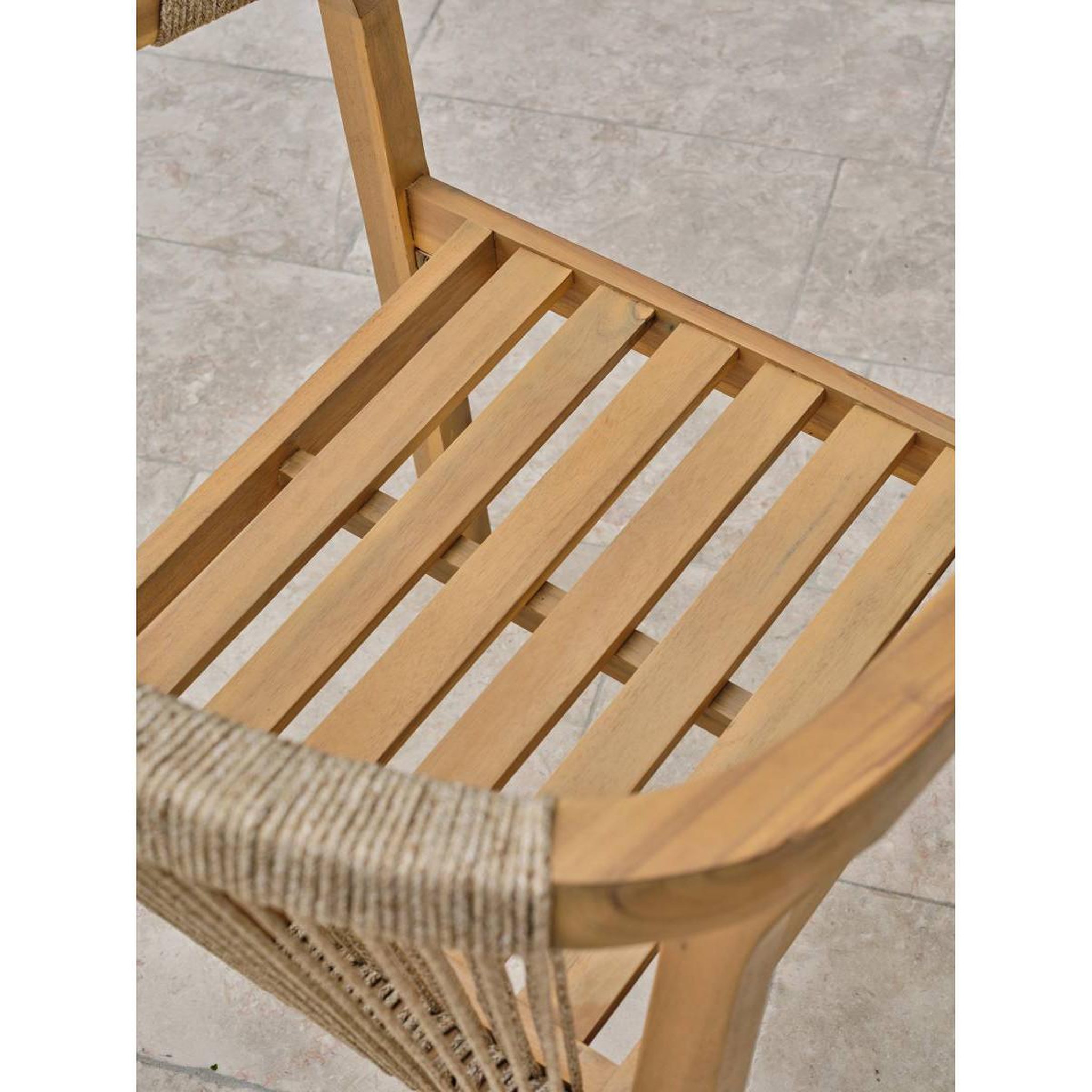 Voir la diapositive 4 : DCB GARDEN Lot de 2 Fauteuils de Jardin  Serena  75cm Naturel