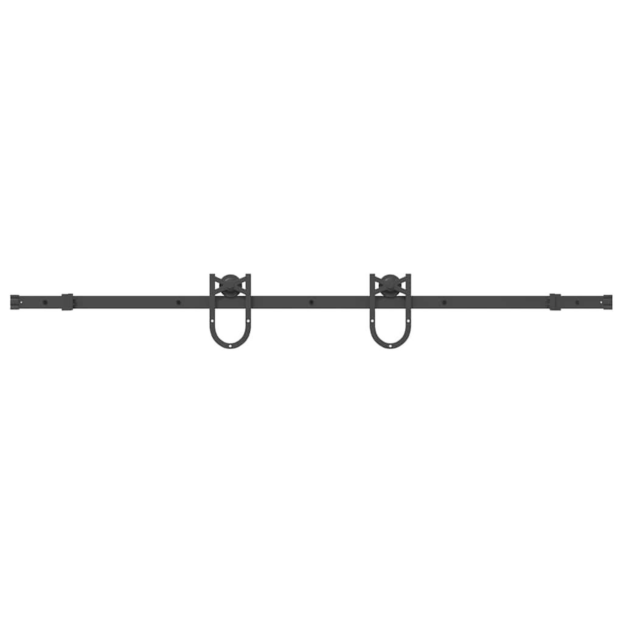 Voir la diapositive 2 : VIDAXL Kit de quincaillerie de porte coulissante 183 cm Acier Noir