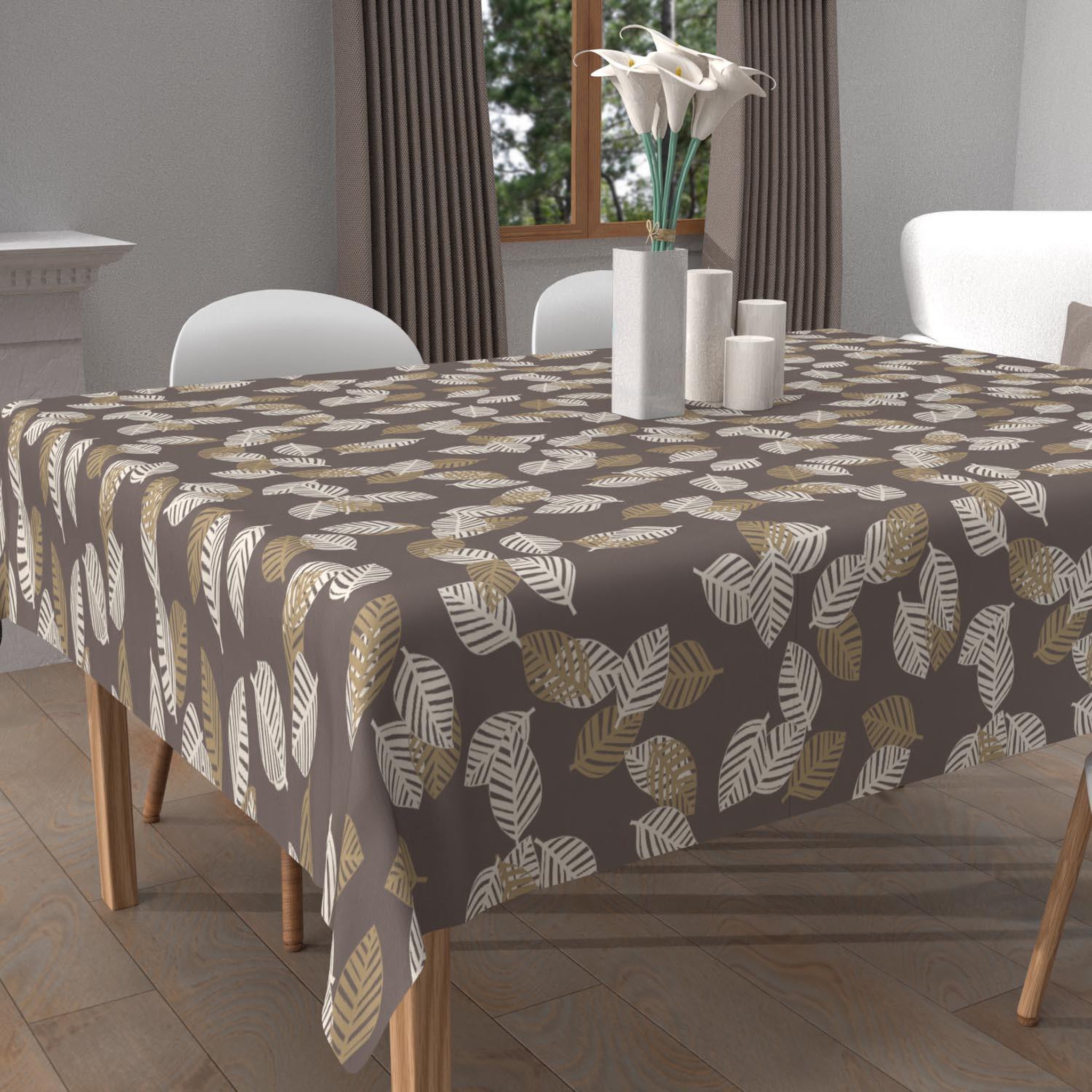 Voir la diapositive 1 : SOLEIL D'OCRE Nappe imprimée anti-tâches CERES, par Soleil d'Ocre