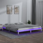 Voir la diapositive 1 : VIDAXL Cadre de lit a LED sans matelas blanc 120x200 cm bois massif