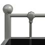 Voir la diapositive 5 : VIDAXL Table de chevet Gris et noir 45x34,5x60,5 cm Metal et verre