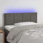 VIDAXL Tete de lit a LED Gris fonce 80x5x78/88 cm Velours