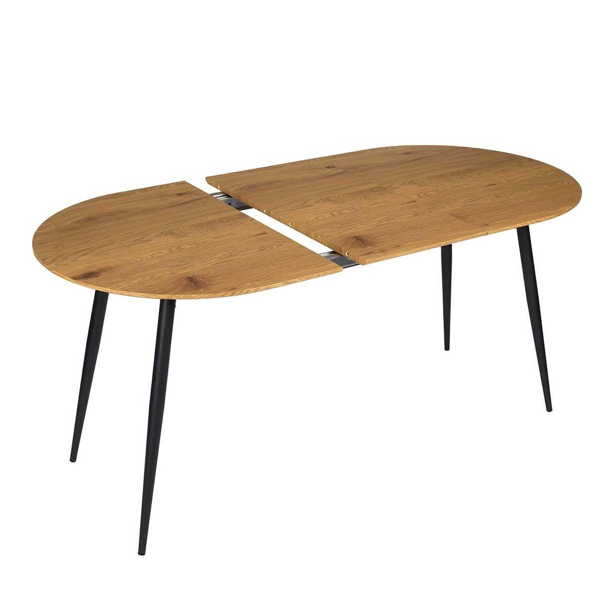 Voir la diapositive 4 : The Home Deco Factory Table de repas  extensible  120-160cm naturel & noir