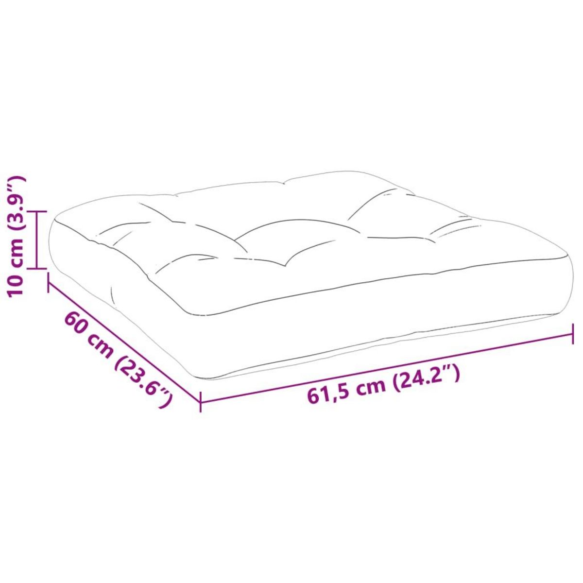 VIDAXL Coussin de palette motif a carreaux rouge tissu