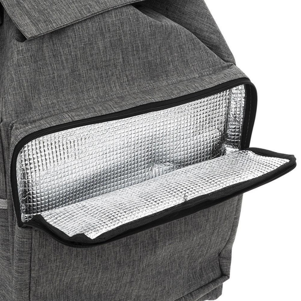 ATMOSPHERA Chariot de shopping 6 roues métal nomade gris