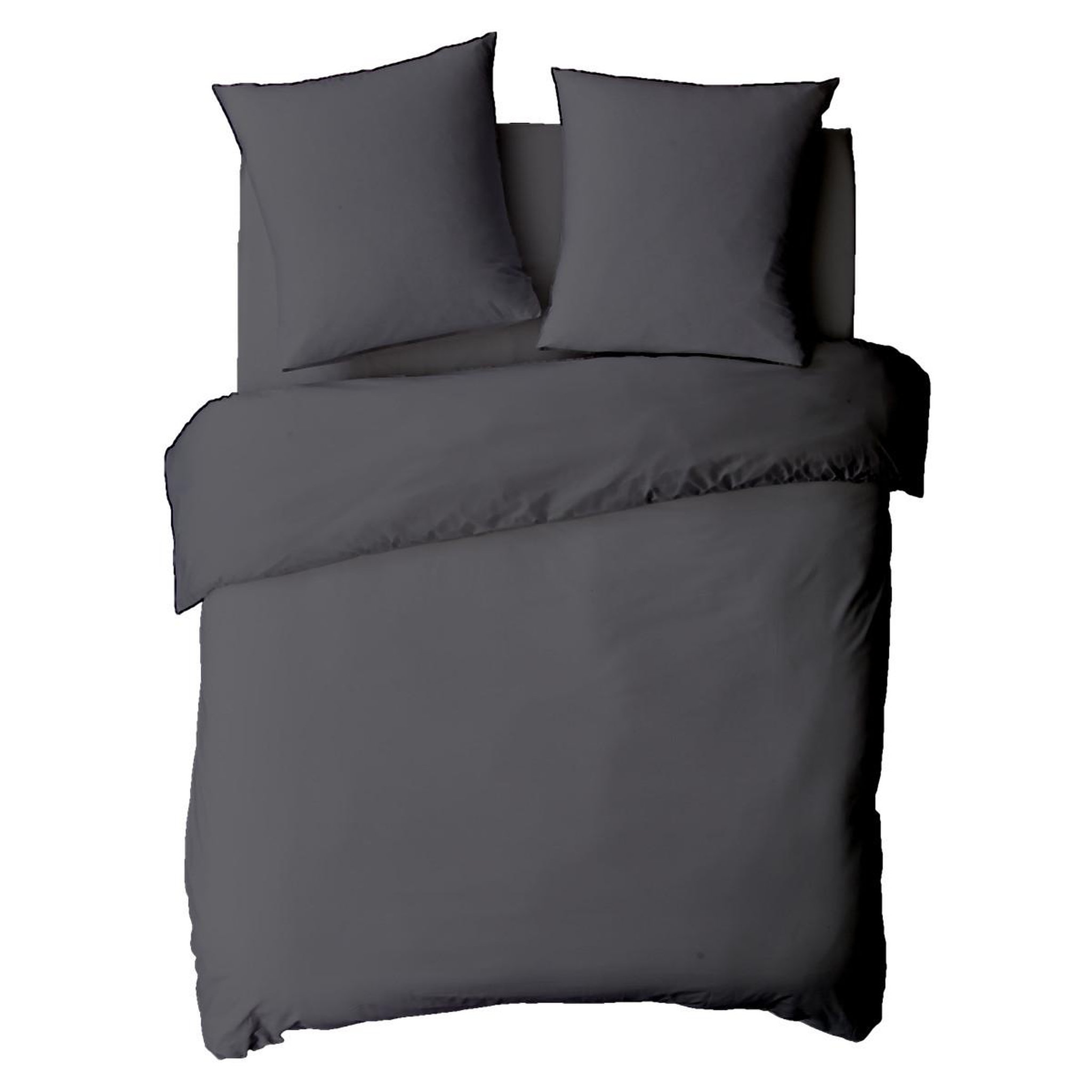 Voir la diapositive 2 : FUTURE HOME Housse de couette en coton 57 fils unie