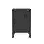 Voir la diapositive 5 : SWEEEK Table de chevet en acier noir. 1 porte. casier. chambre enfant