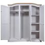 Voir la diapositive 3 : VIDAXL Garde-robe avec 3 portes Gamme  pin mexicain Blanc