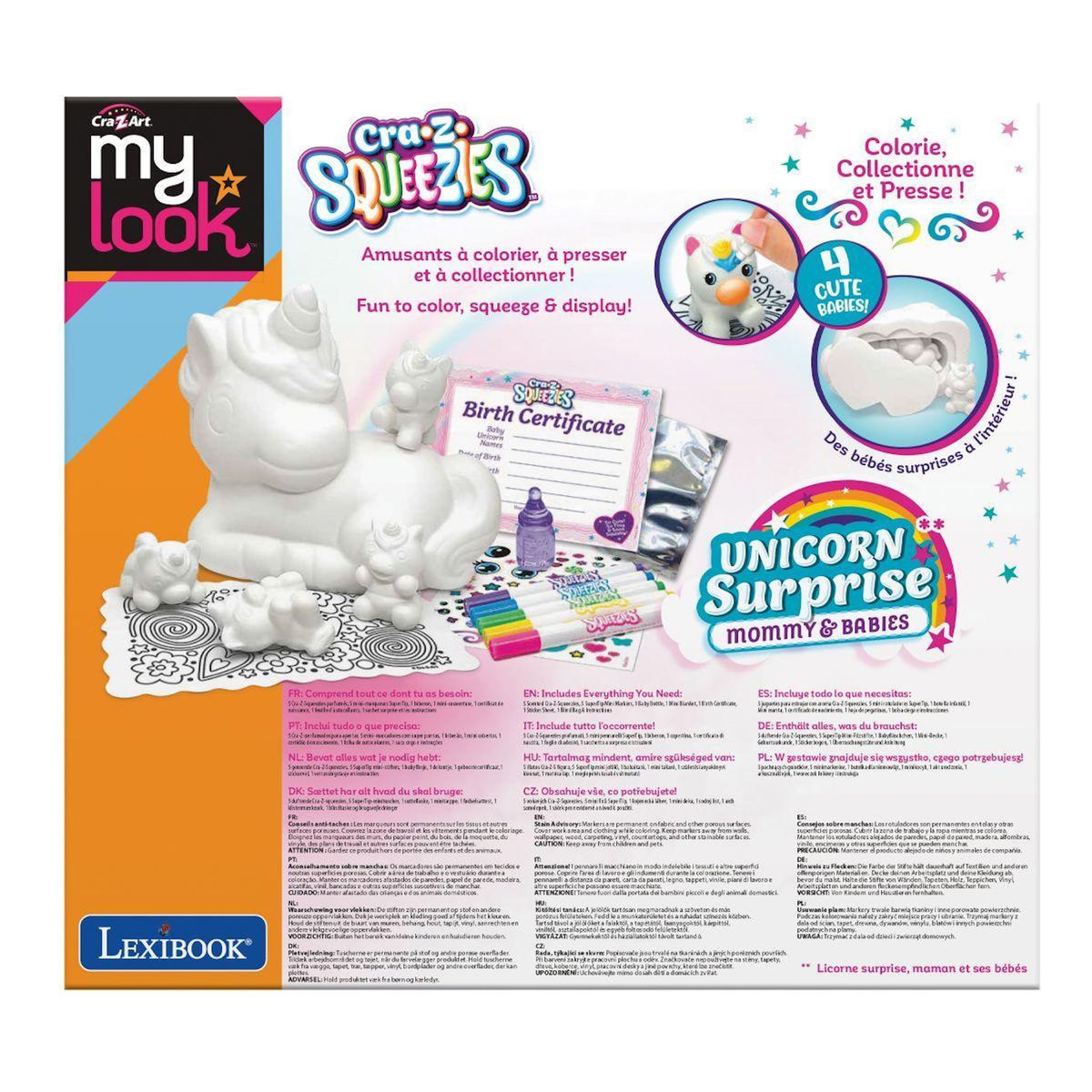 Lexibook Squeezie Surprise Maman et ses Bébés Animaux