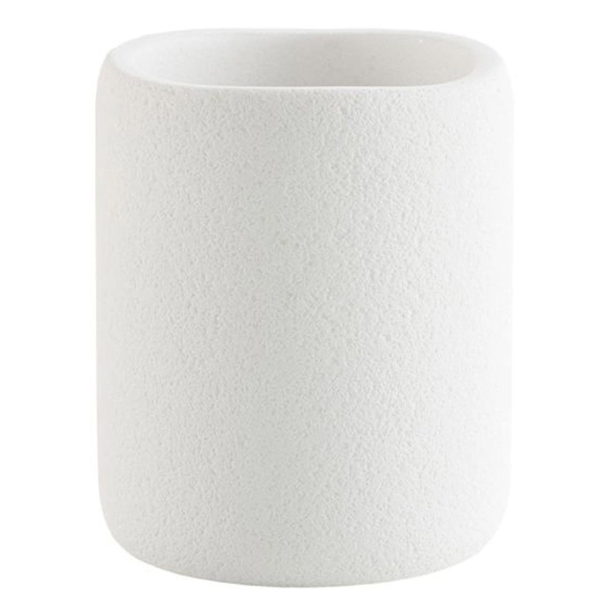 Paris Prix Gobelet Salle de Bain en Résine  Aquamarbre  10cm Blanc