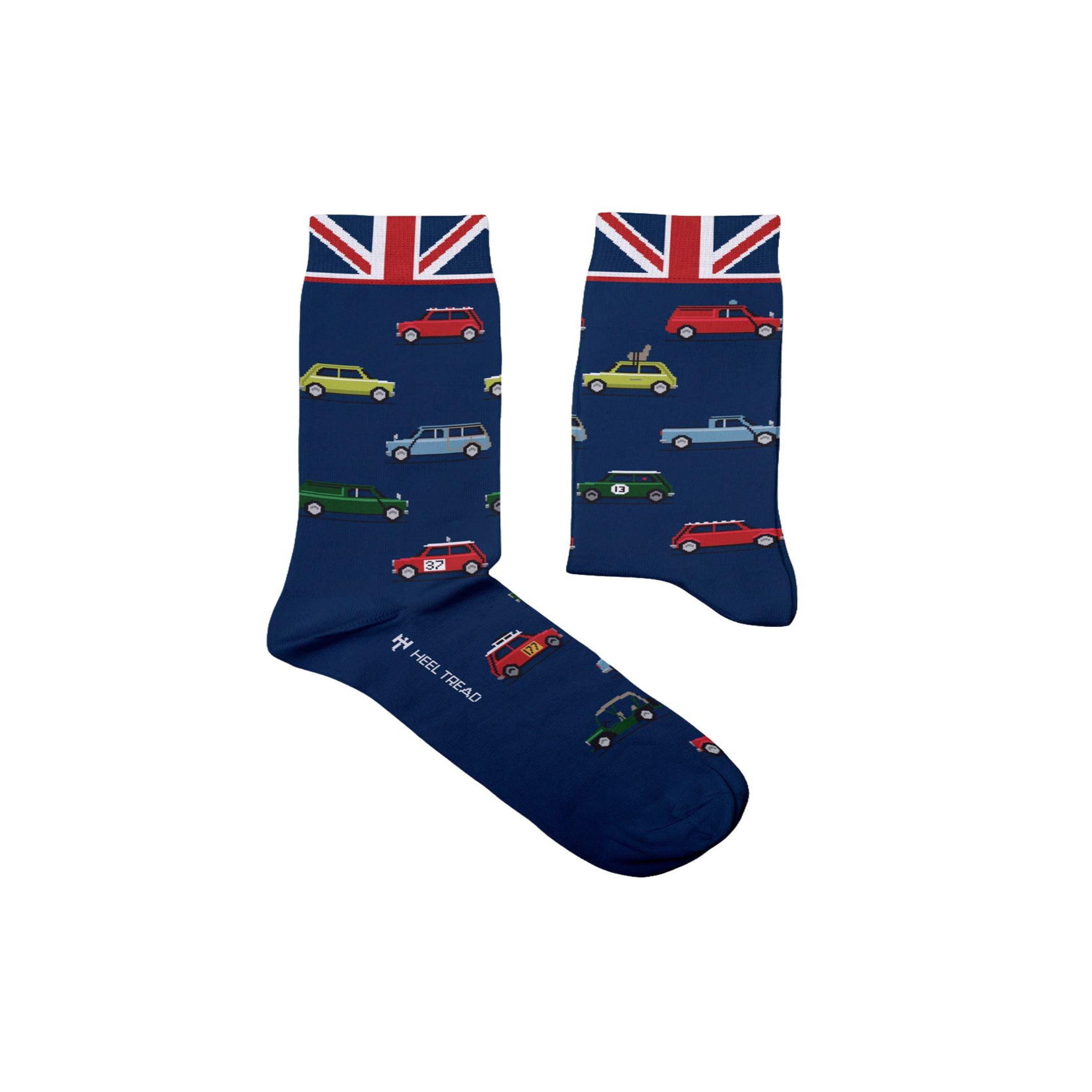 SOCK AFFAIRS Chaussettes voiture mini. Coloris disponibles : Bleu
