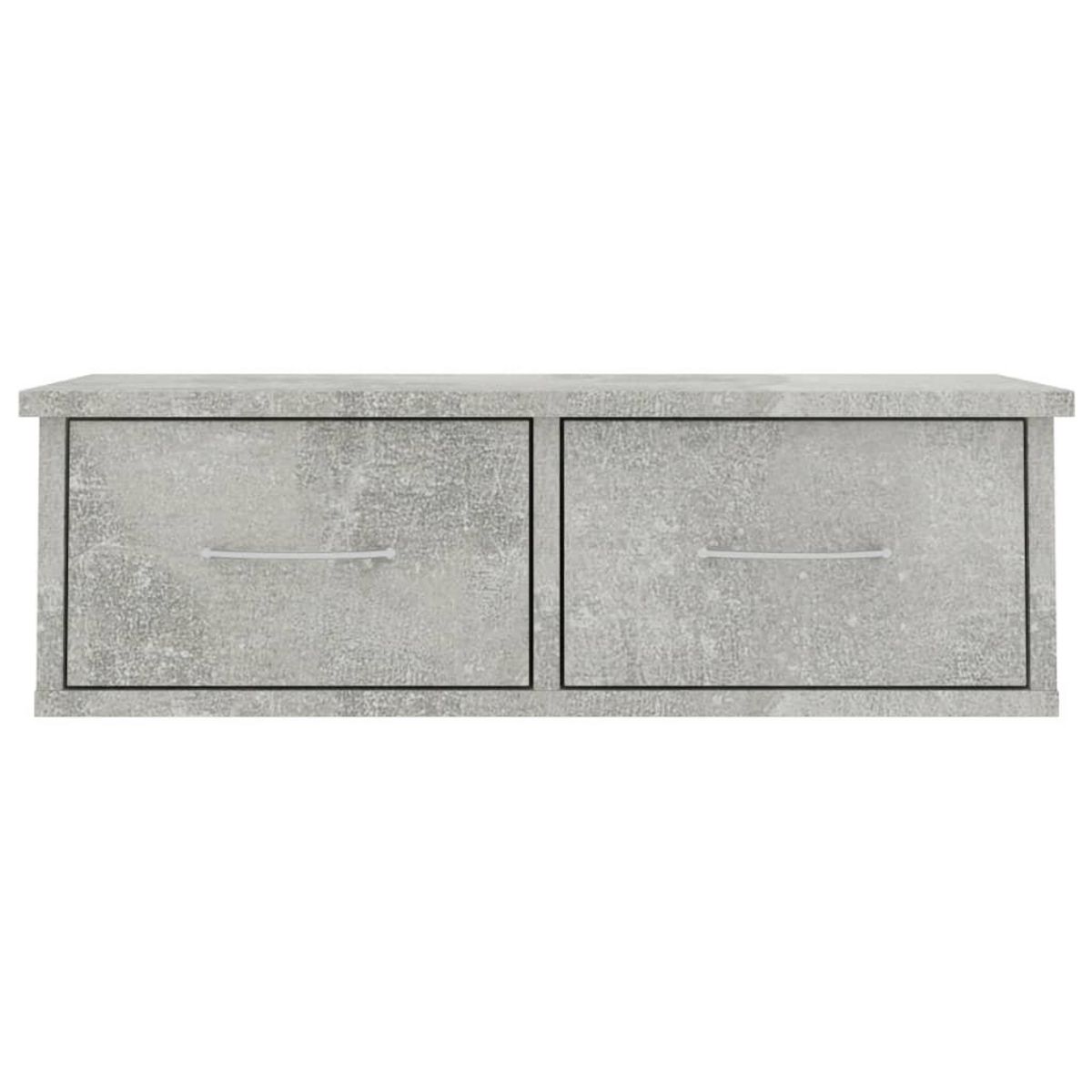 VIDAXL Etagere murale avec tiroirs Gris beton Bois d'ingenierie