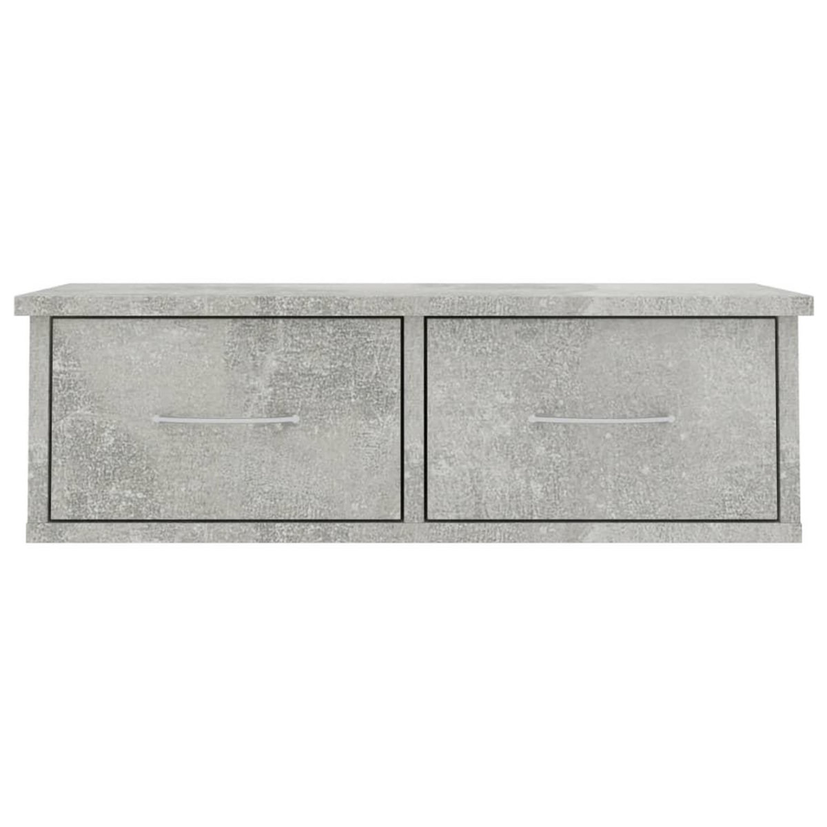 VIDAXL Etagere murale avec tiroirs Gris beton Bois d'ingenierie