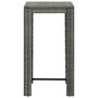 Voir la diapositive 2 : VIDAXL Table de bar de jardin Gris 60,5x60,5x110,5 cm Resine tressee