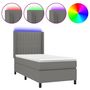 Voir la diapositive 2 : VIDAXL Sommier a lattes de lit matelas LED Gris fonce 80x200cm Tissu