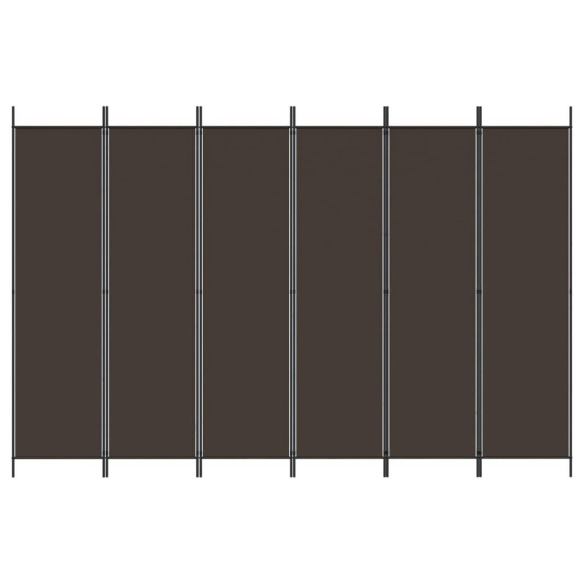 VIDAXL Cloison de separation 6 panneaux Marron 300x200 cm Tissu