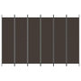 Voir la diapositive 3 : VIDAXL Cloison de separation 6 panneaux Marron 300x200 cm Tissu