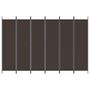 Voir la diapositive 3 : VIDAXL Cloison de separation 6 panneaux Marron 300x200 cm Tissu