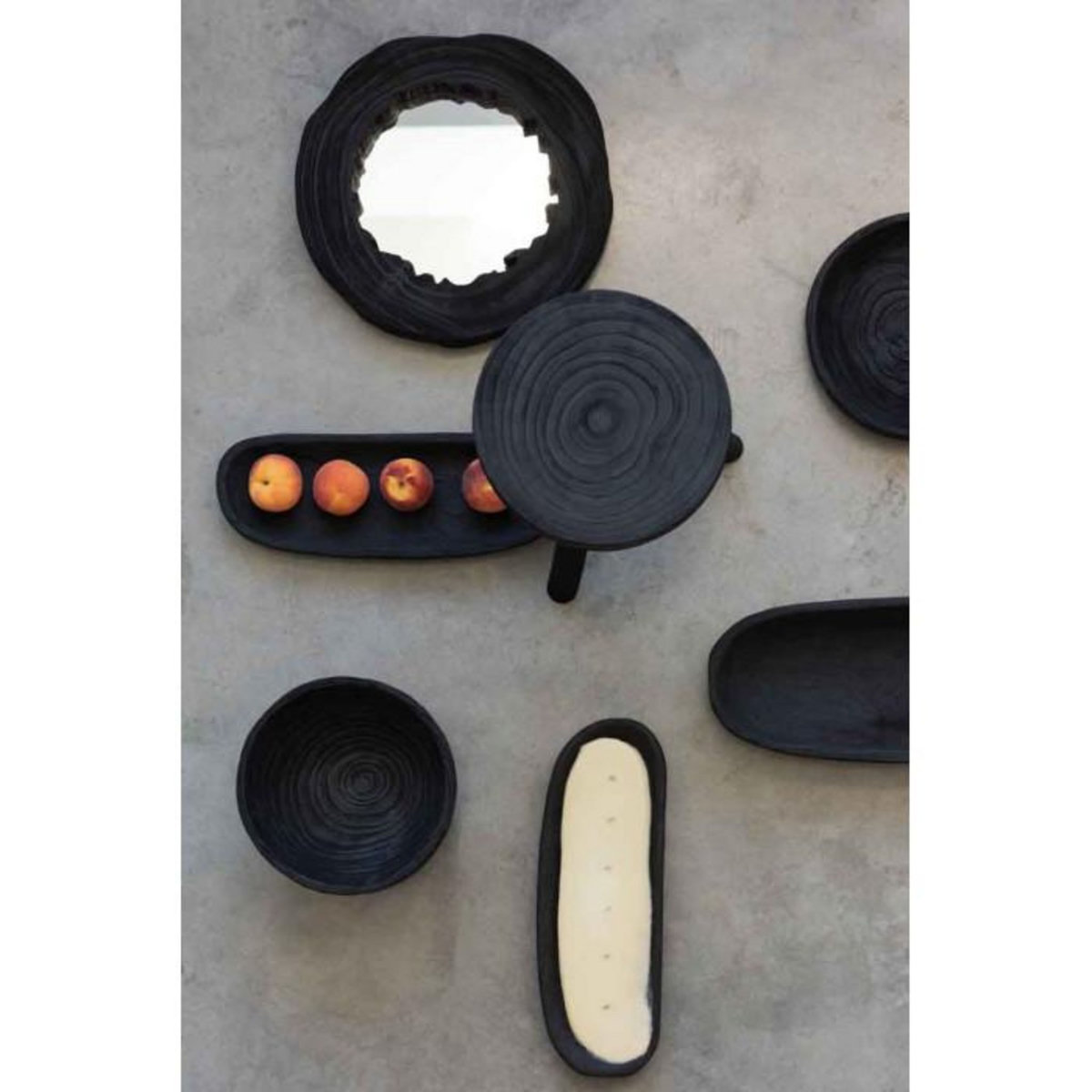 Paris Prix Miroir Mural Déco en Bois  Jenny  42cm Noir