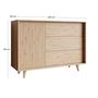 Voir la diapositive 5 : BEST MOBILIER Diego - buffet - effet bois - 3 tiroirs et 1 porte - 120 cm