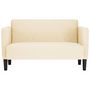 Voir la diapositive 3 : VIDAXL Canape causeuse creme 109 cm tissu velours cotele