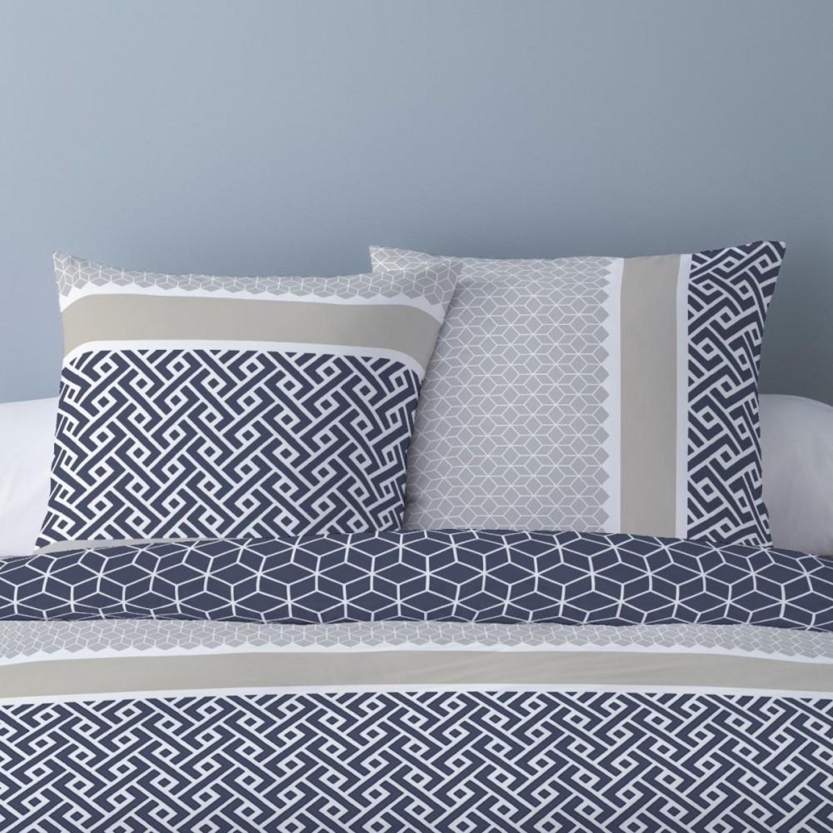 Dourev Housse de couette 240x220 CHIRON + 2 taies 100% coton