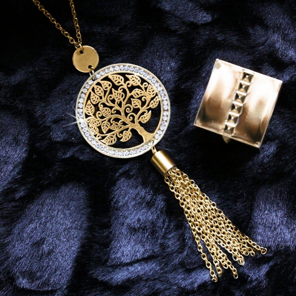 SC BOHEME Sautoir arbre de vie SC Bohème orné de Cristaux scintillants