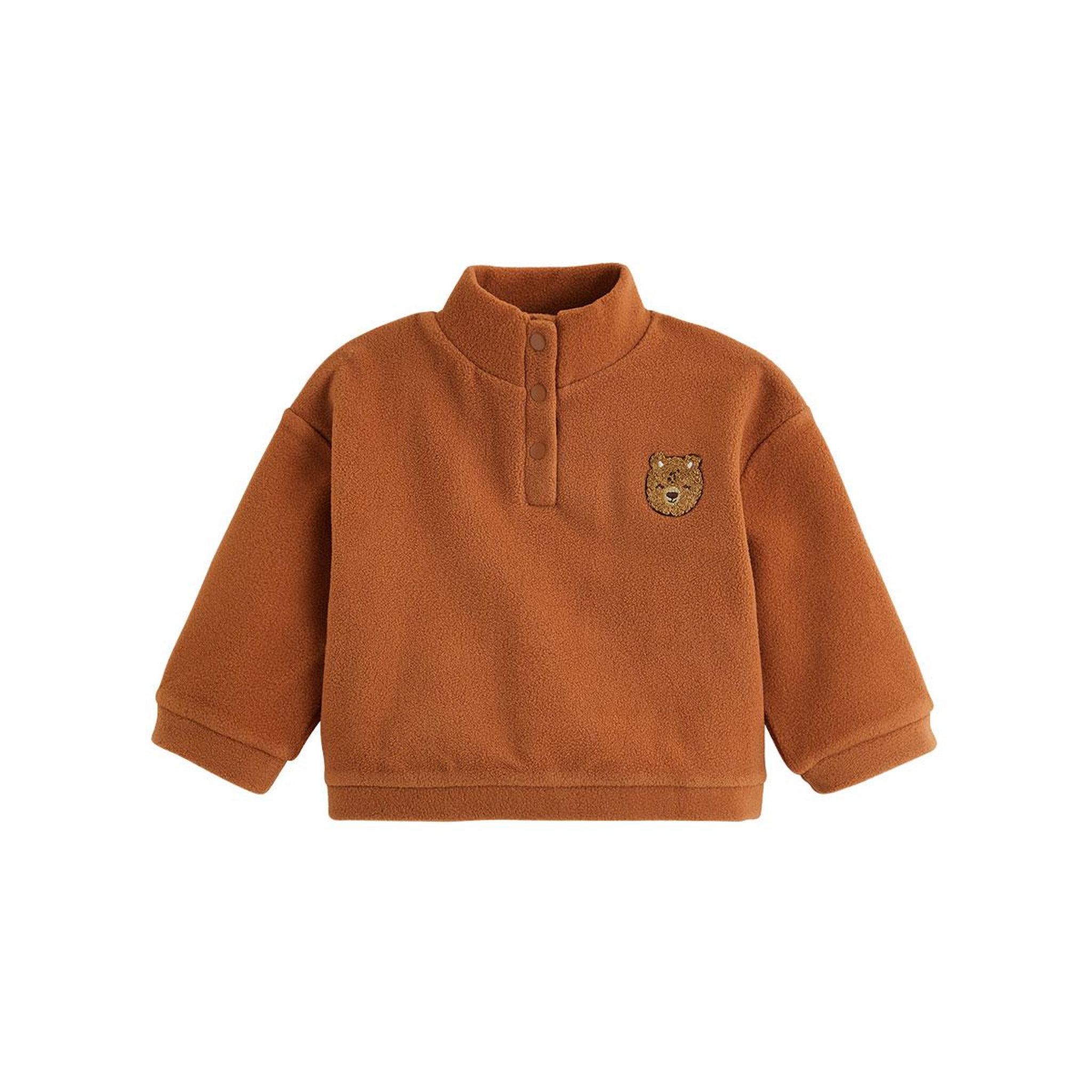 Voir la diapositive 1 : PETIT BEGUIN Sweat-shirt bébé en polaire Moka