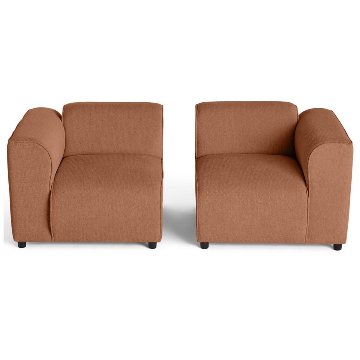 LISA DESIGN Suaro - canapé modulable 2 places en tissu texturé