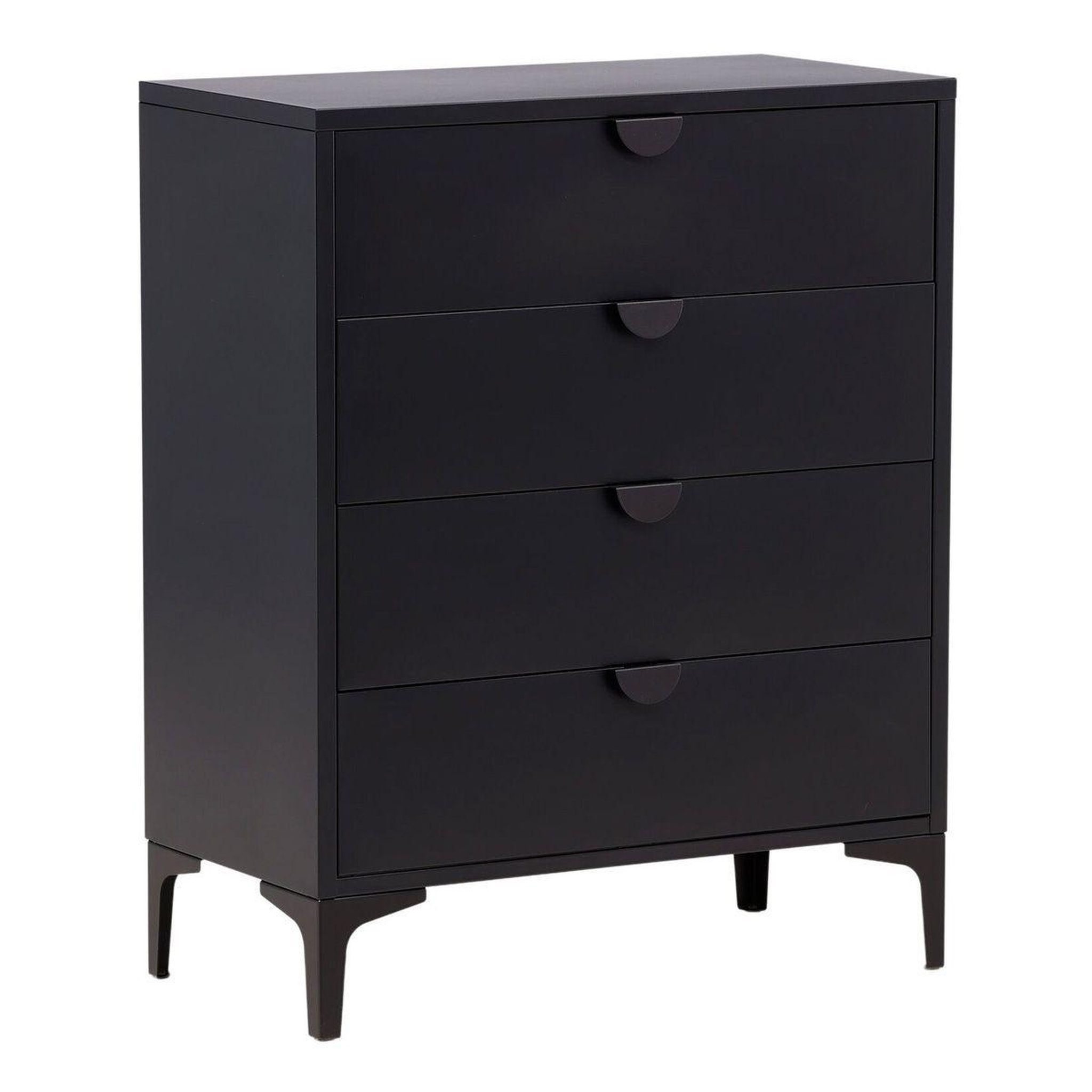 Paris Prix Commode 4 tiroirs  piring  98cm noir