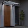 Voir la diapositive 3 : ID MARKET Auvent de porte marquise d'accueil 80 x 120 CM à LED solaire polycarbonate