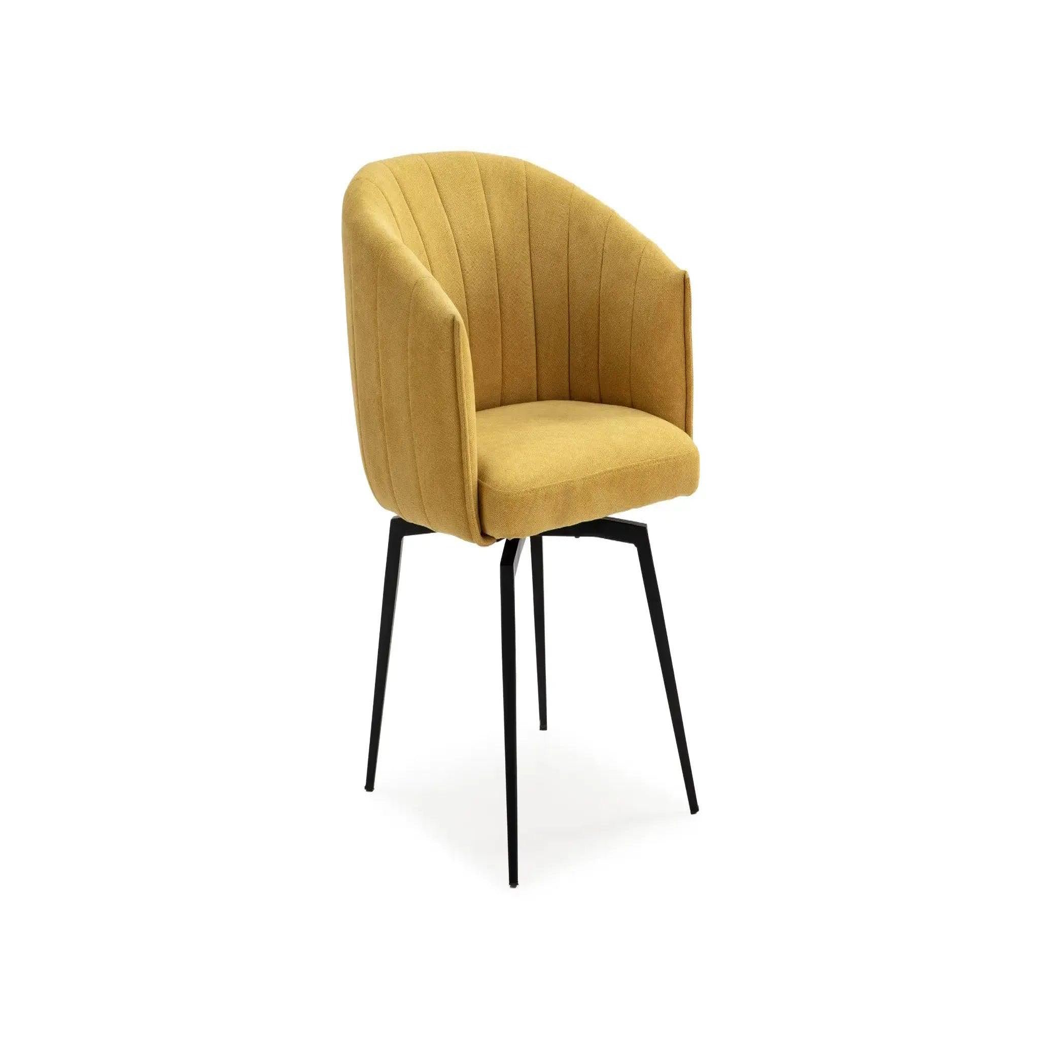 CASANOVA PARIS Jona - chaise pieds en métal. Coloris disponibles : Jaune, Marron, Vert
