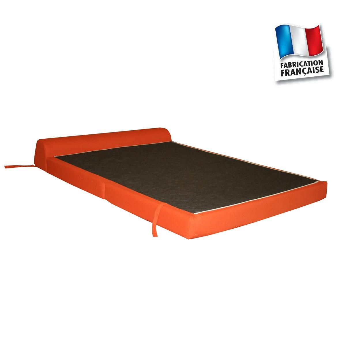 Chauffeuse convertible 2 places en tissu uni CHAPI