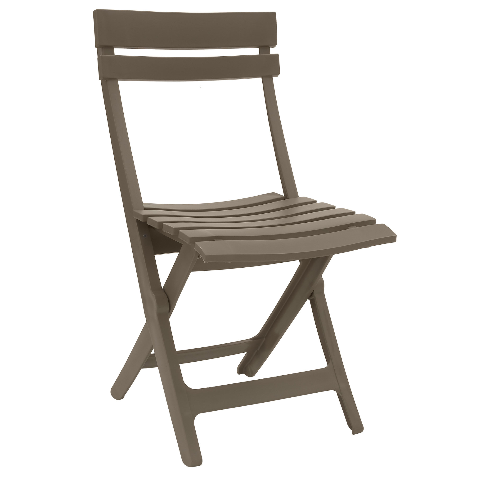 Voir la diapositive 1 : GROSFILLEX Chaise de jardin pliante - Résine - Taupe - MIAMI