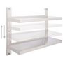 Voir la diapositive 3 : VIDAXL Etagere murale a 2 niveaux Acier inoxydable 100x30 cm