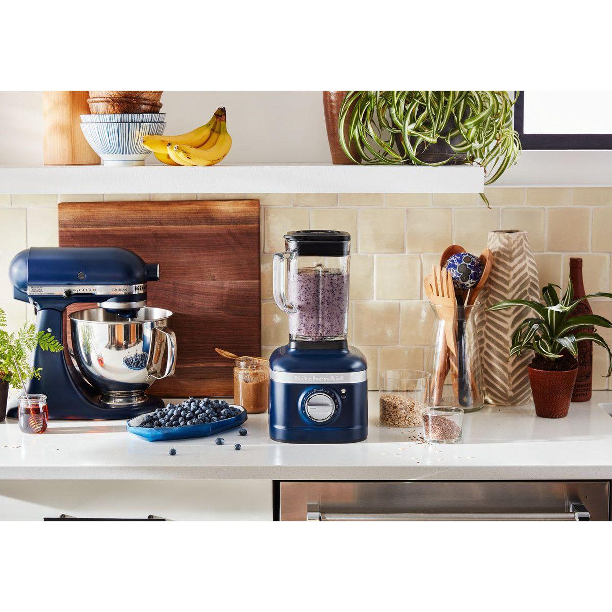 Voir la diapositive 3 : KitchenAid Blender k400 bleu encre