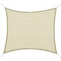 Voir la diapositive 1 : OUTSUNNY Voile d'ombrage rectangulaire 3 x 4 m polyéthylène haute densité résistant aux UV coloris crème