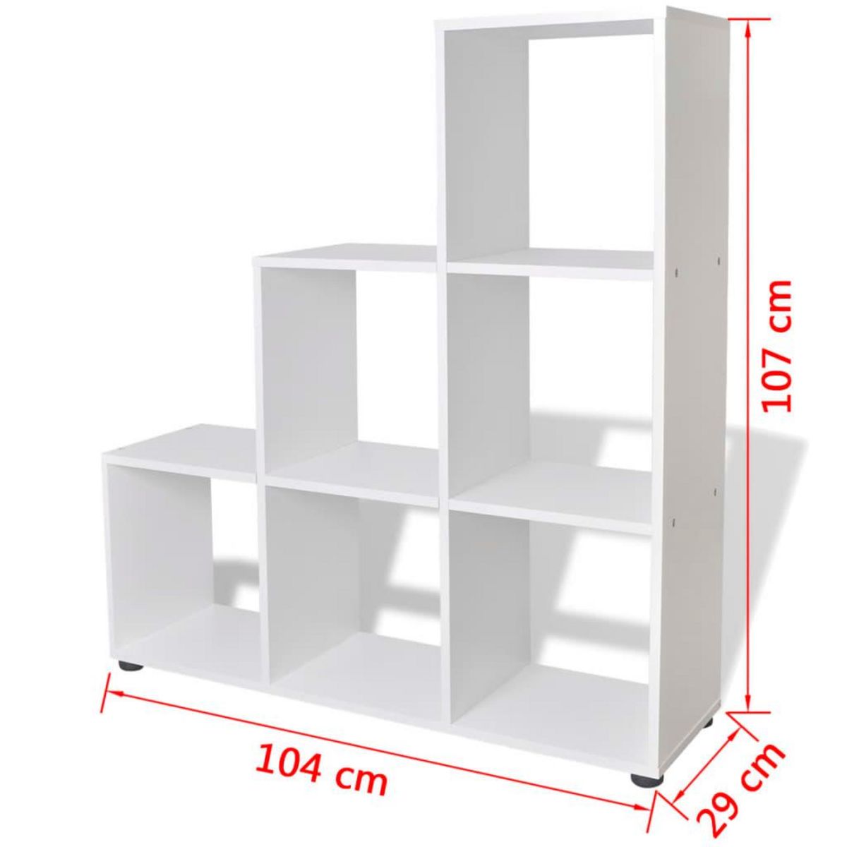 VIDAXL Bibliotheque/etagere 107 cm Blanc