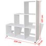 Voir la diapositive 6 : VIDAXL Bibliotheque/etagere 107 cm Blanc